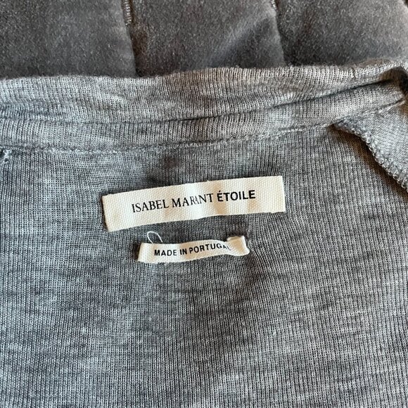 Isabel Marant sheer grey silk/cashmere T-shirt - Picture 8 of 10